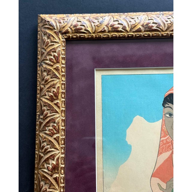 Framed Woodblock Print Retour de la Jungle Tondana Celebes by Paul Jacoulet For Sale - Image 9 of 9