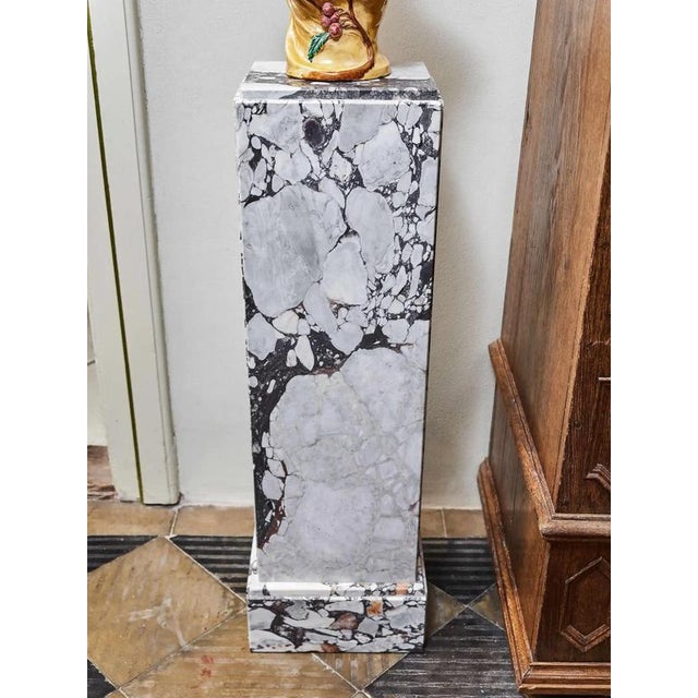 Stone Art Deco Marble Pedestal For Sale - Image 7 of 12