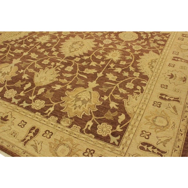 1990s 1990s Shabby Chic Kafkaz Brown/Tan Wool Rug -10'1 X 13'8 For Sale - Image 5 of 8