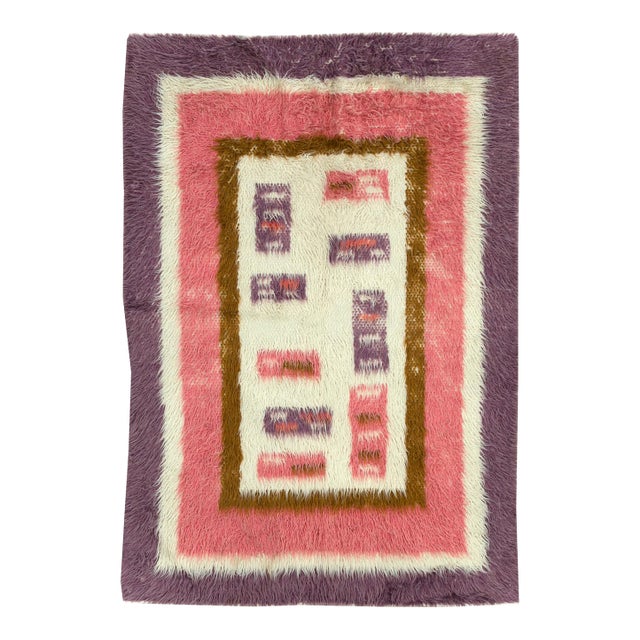 Galerie Shabab Collection Mid-20th Century Handmade Turkish Tulu Accent Rug For Sale