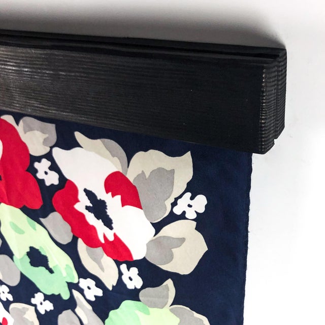 Jaeger-LeCoultre Pure Silk Jaeger Vintage Scarf With Wall Hanging Scarf Holder For Sale - Image 4 of 8