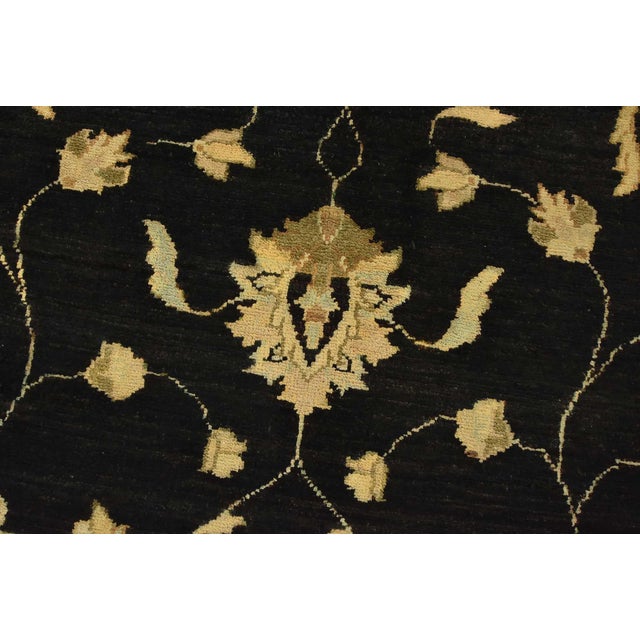 Ziegler Rug 5’11” X 9′ Black Wool Traditional Hand-Knotted Oriental Carpet For Sale - Image 4 of 13