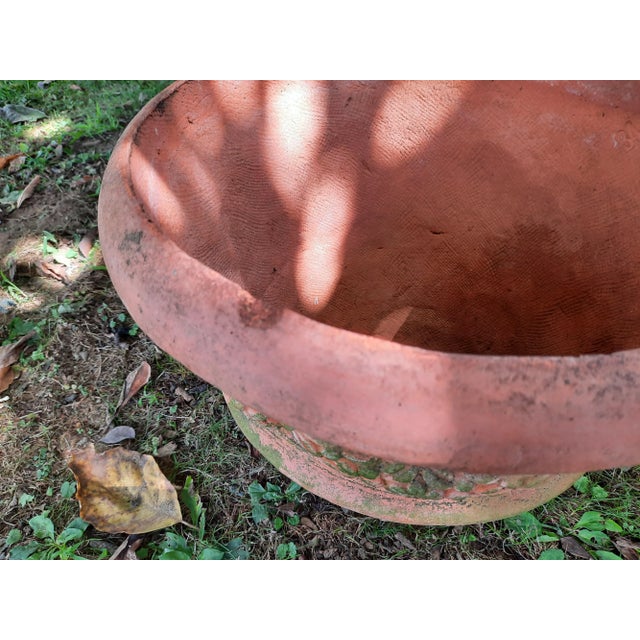 Late 20th Century Italian Dellarobbia Garland Terracotta Pot For Sale - Image 5 of 8