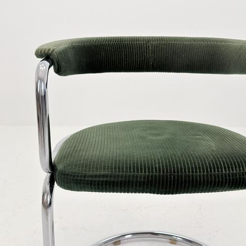 Mid-Century Modern Green Velvet Dining Table Armchairs by Giotto Stoppino, Italy, 1970s For Sale - Image 9 of 18