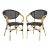Tony Stacking Armchair in Black - a Pair For Sale