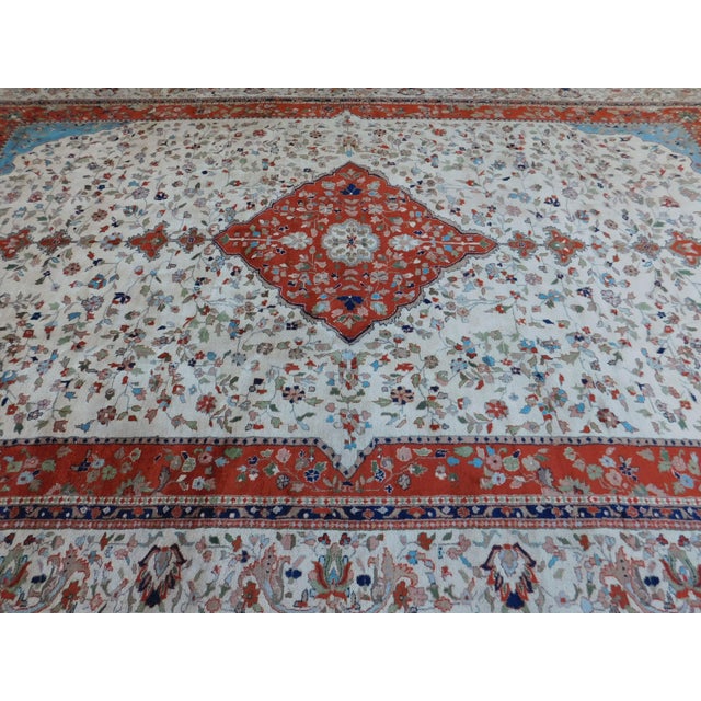 Mid 20th century Northwest Hand Knotted Wool Pile Oversize Persian Rug. 9'10"x 16'3" For Sale - Image 9 of 18