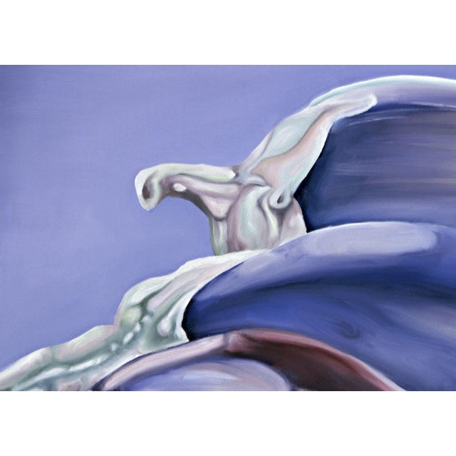 Realism 2000s "Eggplants in a Basket" Large Gallery Wrapped Oil Painting by Judith Moore For Sale - Image 3 of 8