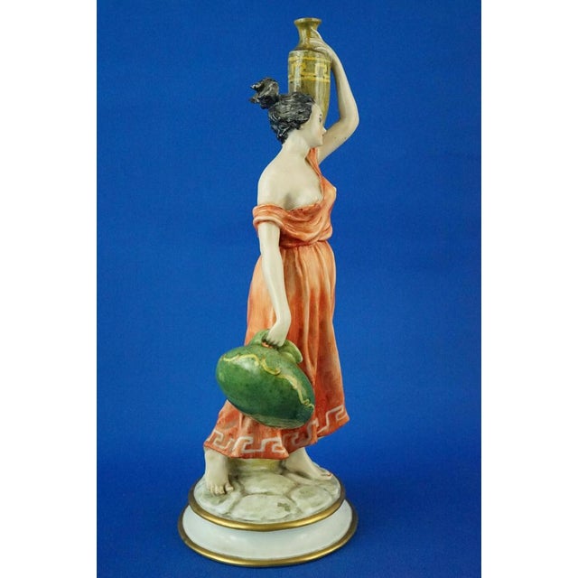 Ceramic 20th Century Neoclassical Porcelain Figurine Roman Water Carrier by Guido Cacciapuoti, Italy,1920s For Sale - Image 7 of 18