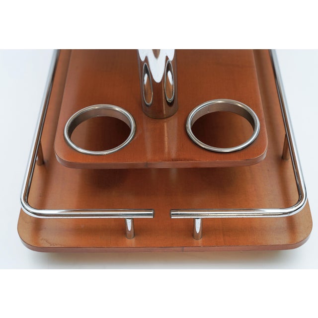 Italian Mid-Century Modern Drinks Cart or Rolling Bar Trolley For Sale - Image 4 of 10