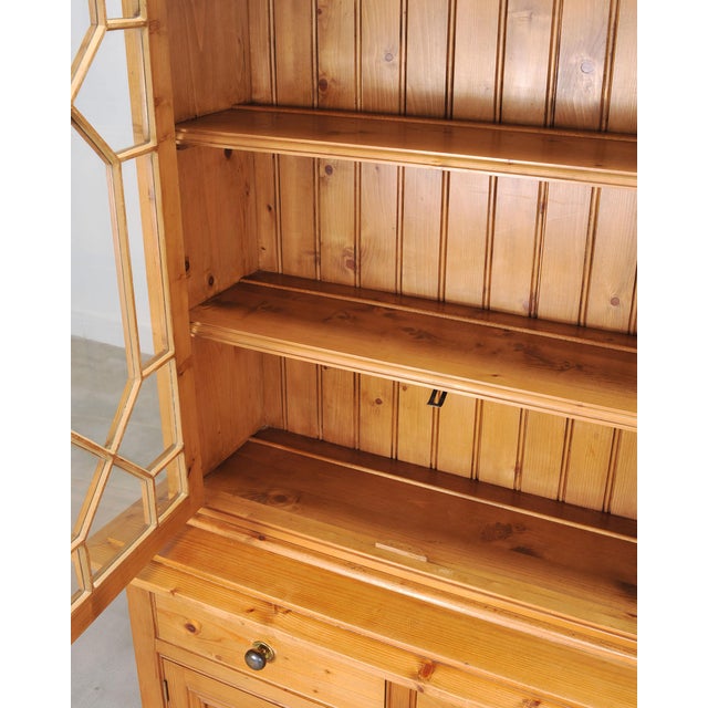 Country English Georgian Pine Bookcase Astragal Glazed Doors For Sale - Image 9 of 18