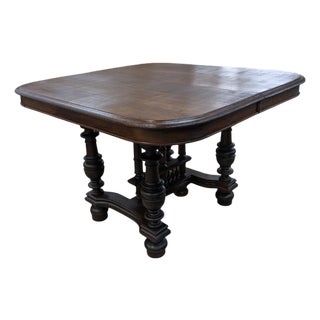 Antique Wilhelminian Style Table in Oak, 1890s For Sale