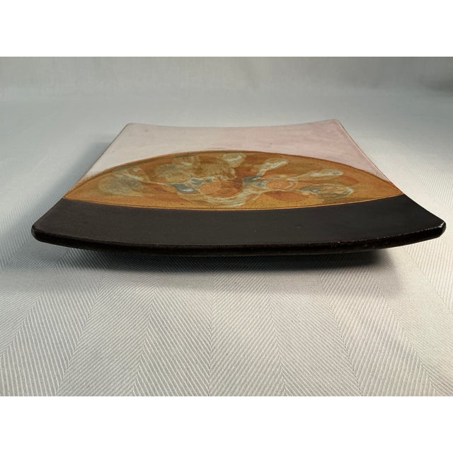1970s Handmade Ceramic Wall Plate For Sale In Cleveland - Image 6 of 12
