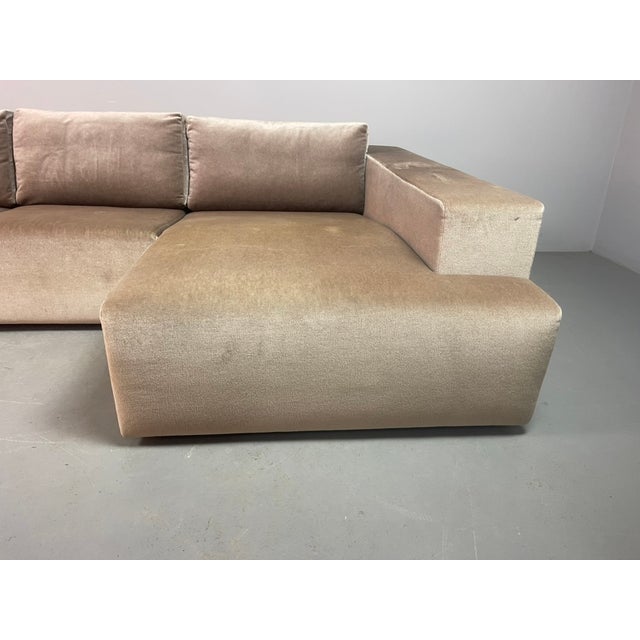 Modular Sofa in Champagne Velvet from Walter Knoll, Germany, 1970s, Set of 4 For Sale - Image 6 of 18