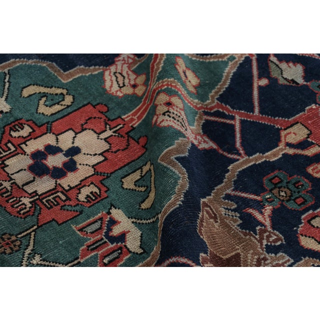 Textile Antique Persian Rug With Medallion & Geometric Floral Patterns, From Rug & Kilim For Sale - Image 7 of 8