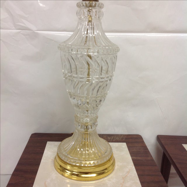 Hollywood Regency Crystal & Brass Lamps A Pair Chairish