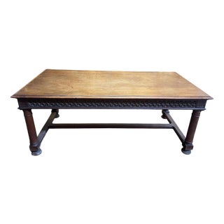 Louis XIII Gothic Dining Table in Walnut For Sale