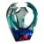 Michael David & Kit Karbler Signed Sculptural Studio Art Glass “Vortex” Bowl For Sale