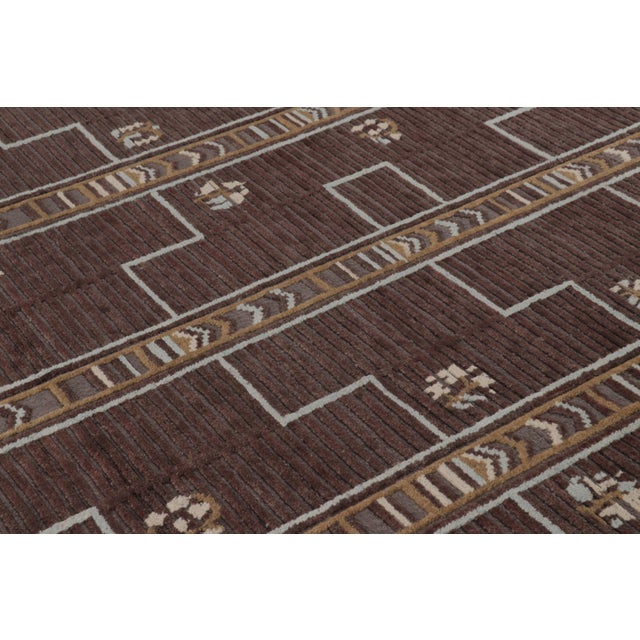 Late 20th Century Contemporary French Art Deco Style Geometric Wool Rug by Rug & Kilim, India For Sale - Image 5 of 9