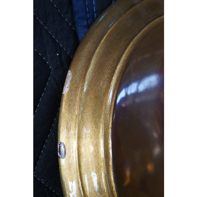 Mid 20th Century Lacquered Oval Oil Portrait Painting Young Redhead Girl With Pearls 13" For Sale - Image 9 of 9