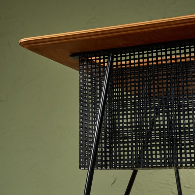 Black TM03 Side Table in Birch and Metal by Cees Braakman for Pastoe, Netherlands, 1953 For Sale - Image 8 of 11