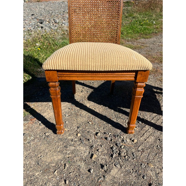 Vintage Singer Furniture Italian Mediterranean Cane Back Dining Chairs For Sale In Portland, OR - Image 6 of 8