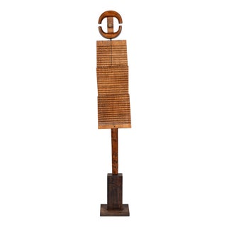 Figur X, Large Wooden Sculpture by Rolf Hans For Sale