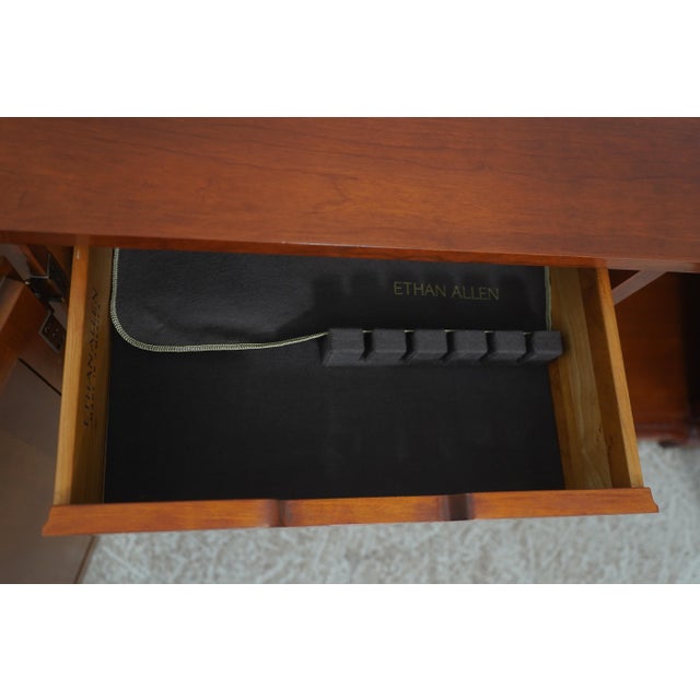 1990s Ethan Allen French Empire Cherry Sideboard For Sale - Image 5 of 18