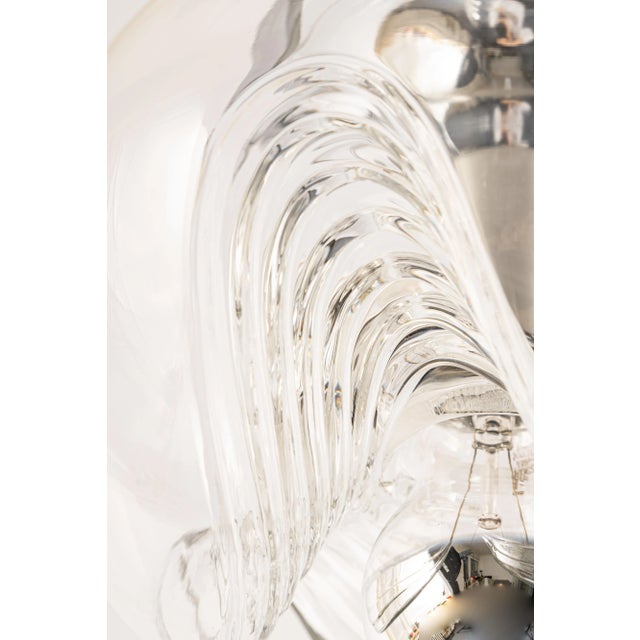 Large Clear Glass Pendant Light by Peill & Putzler, Germany, 1970s For Sale - Image 6 of 14