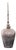 Venetia Ebony Glass Bottle with Aluminium Spired Lid - Short For Sale