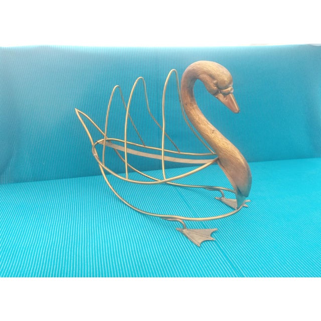 Swan Magazine Holder from Maison Jansen For Sale - Image 6 of 18