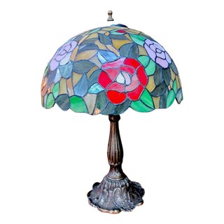 Rose Lamp in the style of Tiffany For Sale