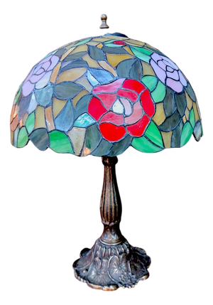 Rose Lamp in the style of Tiffany