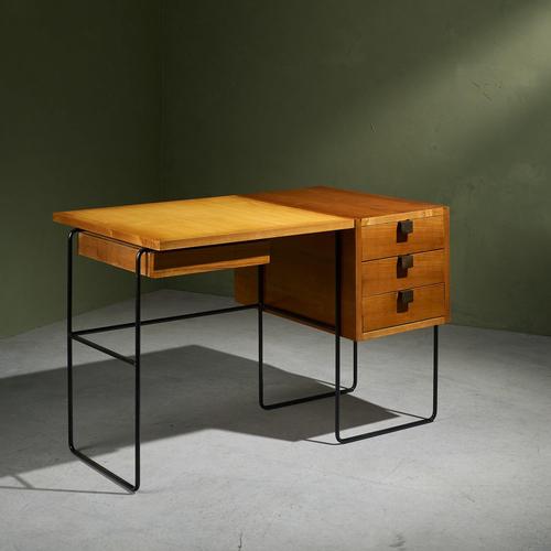 Duo-Tone Writing Desk by Taichiro Nakai for La Permanente Mobili Cantù, 1955 For Sale - Image 14 of 14