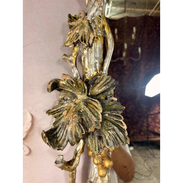 Pair of Italian Baroque Wall Mirrors, Hand-Carved Wood, Circa 1960s For Sale In Los Angeles - Image 6 of 16