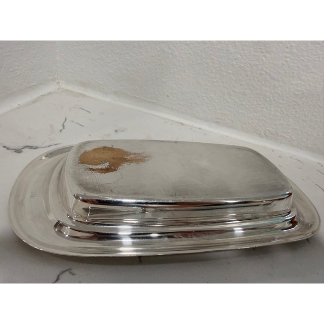 Silver Antique Silver Plate Butter Dish With Glass Insert - From England For Sale - Image 8 of 8