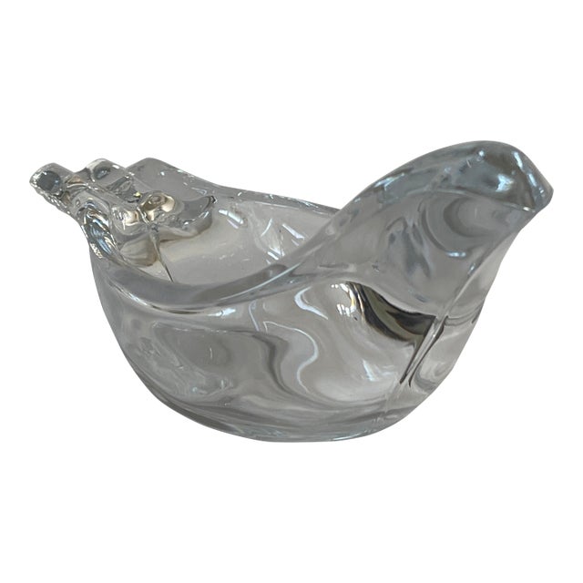 1960's French Glass Dove Ashtray For Sale