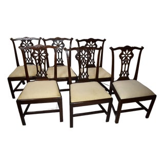 Early 1800's English Mahogany Chippendale Chairs-Set of Six (6) For Sale