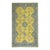 Antique Zabihi Collection Yellow Teal Turkish Oushak - 6'1" x 9'9" For Sale