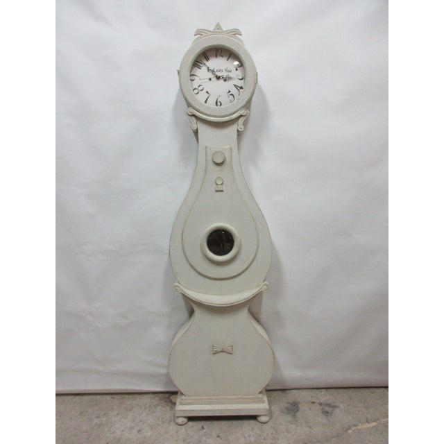 Antique White Mora Clock Swedish For Sale - Image 8 of 8