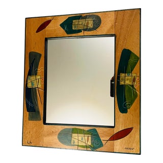 2000s Hand Painted Kakadu Mirror For Sale
