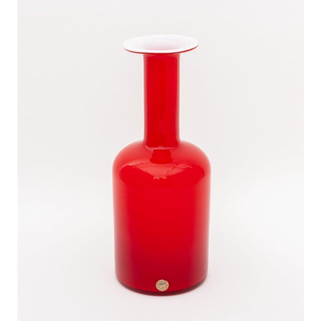 Mid 20th Century Collection of Three Otto Brauer for Kastrup Holmgaard Glass "Gulvvase" Vases For Sale - Image 5 of 10