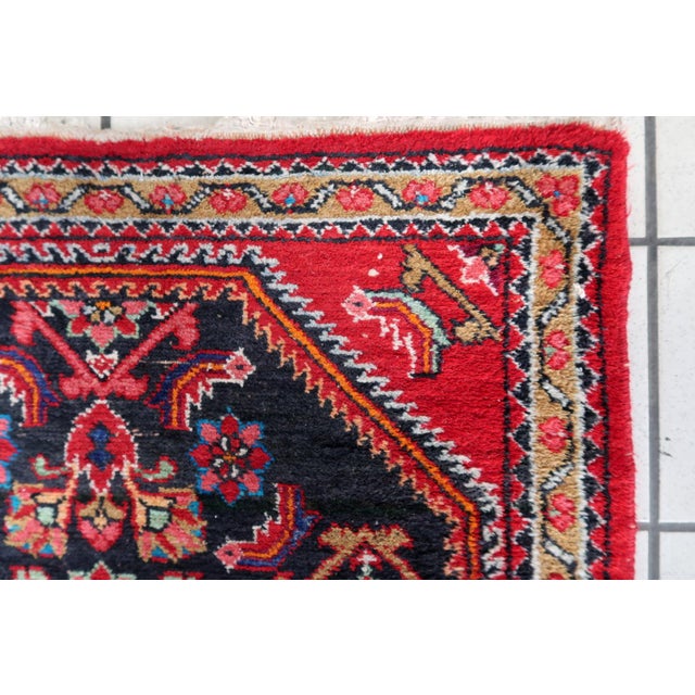 1960s, Handmade Vintage Persian Hamadan Rug 2.4' X 4.2' For Sale In New York - Image 6 of 11