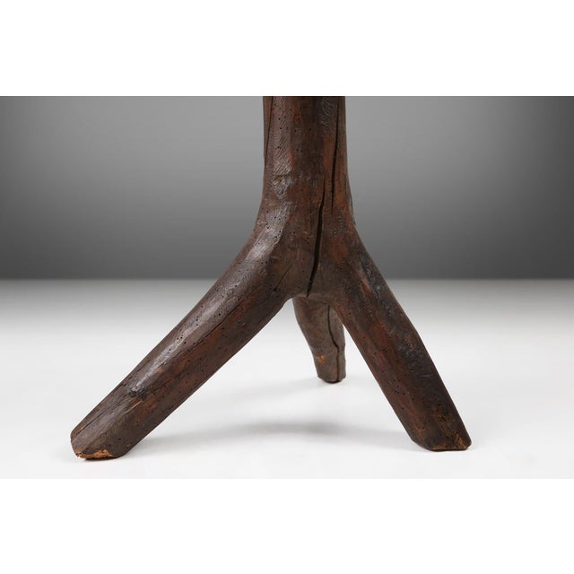 Wooden Stool with Tree Branch Legs, France, 1850s For Sale - Image 9 of 12