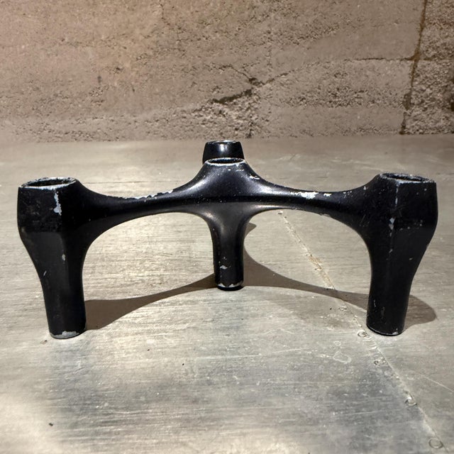 Laurids Lonborg Vintage Candle Holder Cast Alluminum Mid Century Modern Laurids Longborg Era For Sale - Image 4 of 11