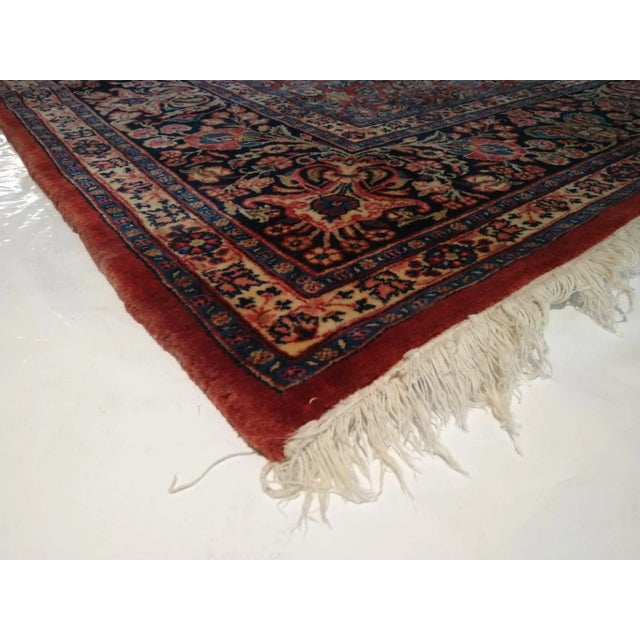 1950's Vintage Persian Kazvin Palace Rug For Sale - Image 9 of 10
