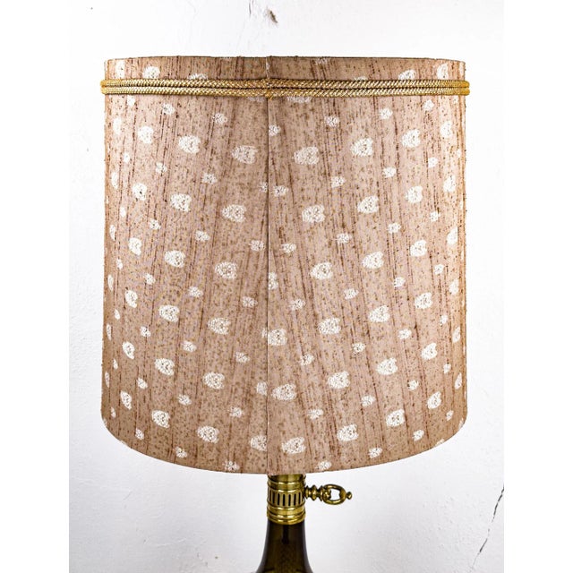 Midcentury Modern Smoked Glass Kerosene Lantern Inspired Table Lamp For Sale - Image 10 of 16