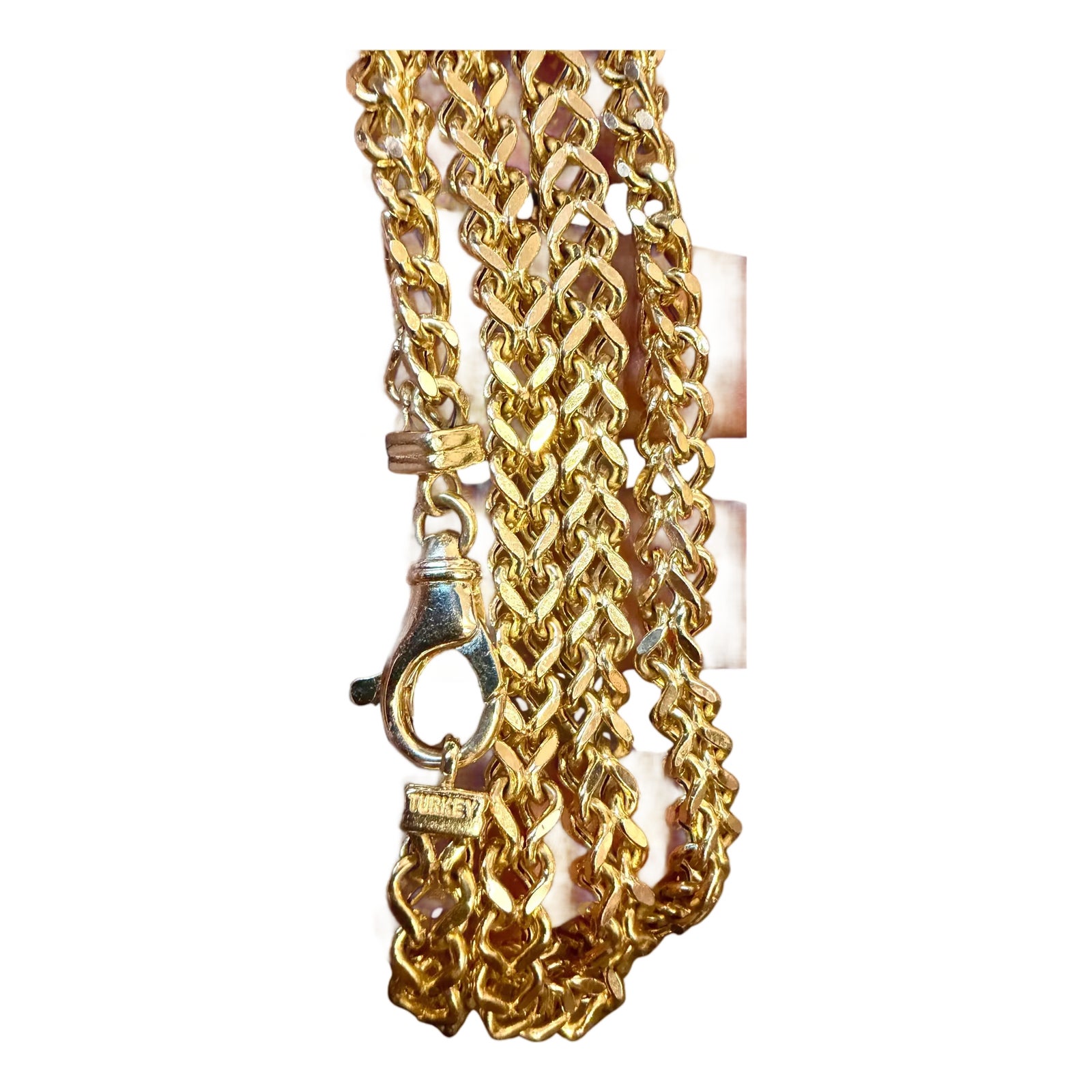 Vintage 14K Solid Yellow Gold Curb Link Chain, 25.7 Gm , 23