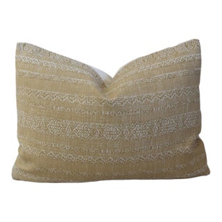 Green & Cream Kerry Joyce Striped Feather/Down Pillow For Sale