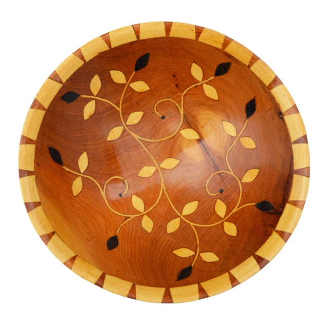 Moroccan Moroccan Bowl with Intricate Floral Inlay For Sale - Image 3 of 4