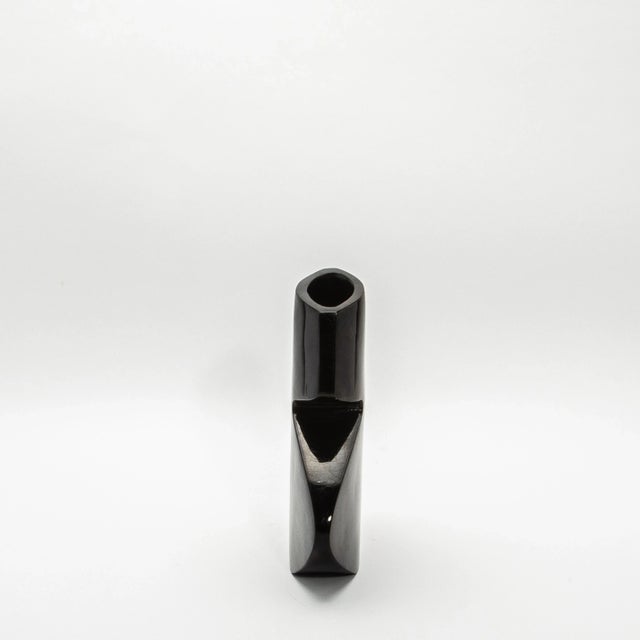 R & Y Augousti Modern Sculptural Vase in Black Shell by R&y Augousti For Sale - Image 4 of 7